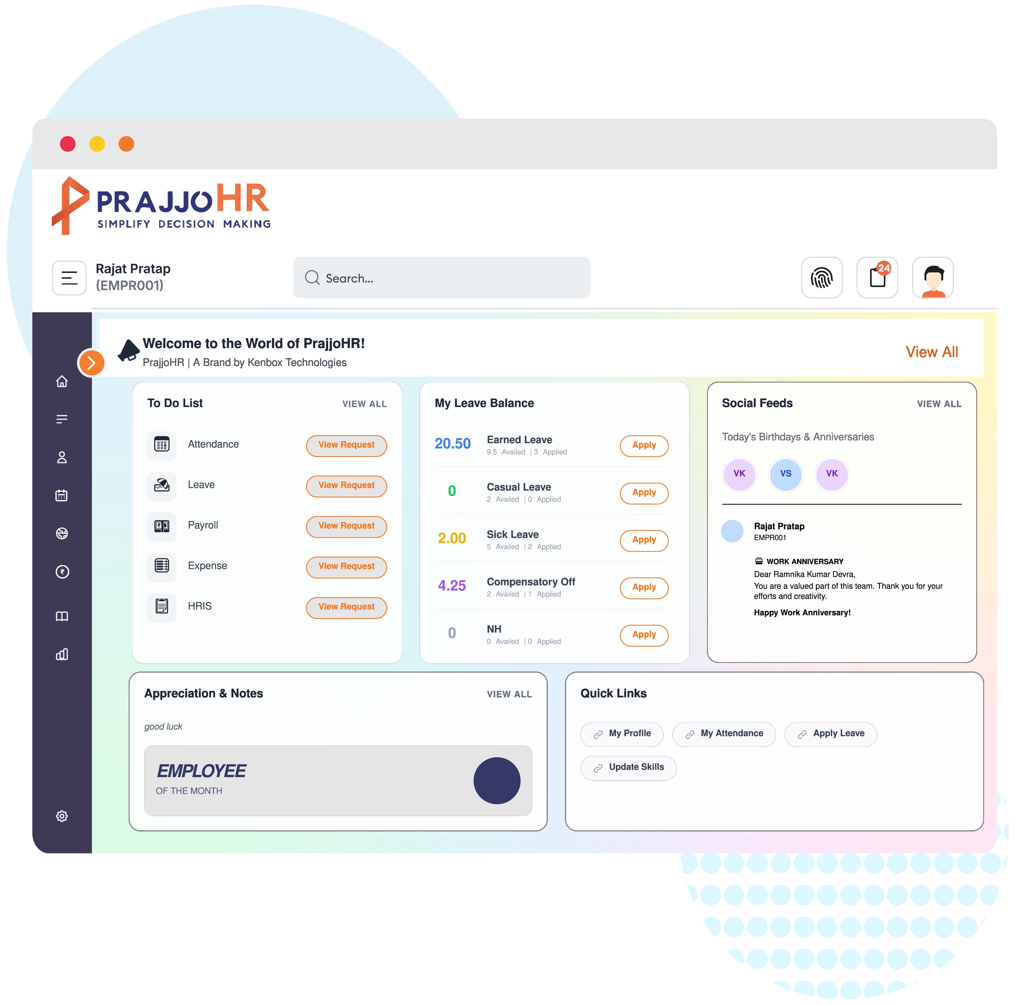 PrajjoHR Departmental Structure Dashboard
